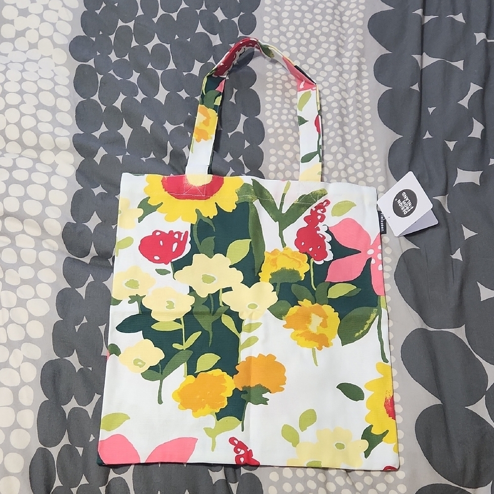 Finlayson Ihana (Lovely) Green/yellow / Red Tote Bag - Picture 2 of 4